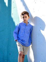 Boy Banded Collar Shirt B LS - vsolochildren