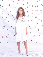 Embroidered Cotton Dress - vsolochildren