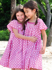 Fuschia Floral Dress - vsolochildren