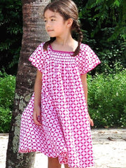 Fuschia Floral Dress - vsolochildren