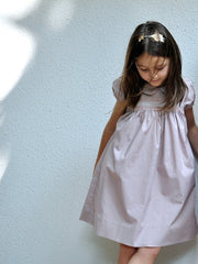 Pastel Pink Smock Cotton Dress - vsolochildren