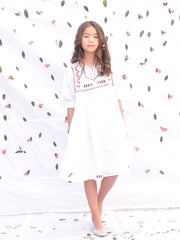 Embroidered Cotton Dress - vsolochildren